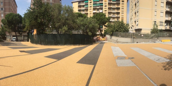 Marmo giallo di Siena pavimentazione drenante